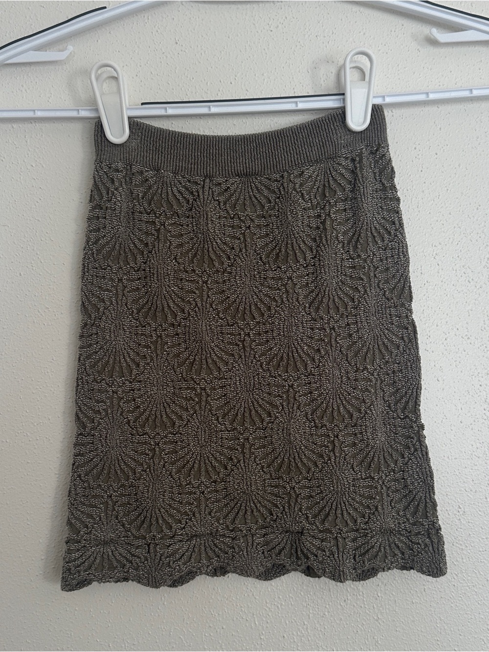 Free People Olive Textured Knit Tank Top